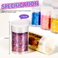 thumbnail image 7 of MINKUROW Holographic Chunky Glitter,Glitter,Set of 32 Colors,Craft Glitter for Resin,Chunky Glitter for Crafts Tumblers Nails Body,Christmas Halloween Glitter Sequins Flakes for Arts Crafts, 7 of 7
