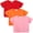 Pink + Red + Orange/3Pack, variant on Toddler Boy Girl Solid Short-Sleeve Tee Shirts Cotton Crew Neck T-Shirt for Boys Girls Tops 1-7 Years