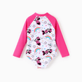 thumbnail image 4 of Disney Minnie Mouse Girls Rash Guard One-Piece Swimsuit with Rainbow Print for Toddler 3M-6Y, 4 of 9