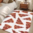 thumbnail image 4 of Realistic Food Area Rugs 4x6 ft Pepperoni Pizza Yummy Thin Crust Washable Rug Non Slip Indoor Carpet Absorbent Floor Mat for Living Room Bedroom Dining Room, 4 of 9