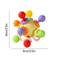 thumbnail image 3 of Textured Sensory Toy, Rattlesphere, Rotating Grip Gentle Sounds, Smooth Plastic Design, for Toddlers, Early Development, Sensory Stimulation, Play Activity, Quiet Entertainment, Educational, Ihhxbz, 3 of 7