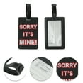 thumbnail image 3 of Unique Bargains 1 Pc SORRY Pattern Luggage Tag for Travelling Black, 3 of 5