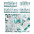 thumbnail image 3 of Kitchen Cafe Valance Curtain for Small Windows,Coastal Starfish Seahorse Anchor Lighthouse Rod Pocket Valances Teal Vintage Nautical Window Treatment Panel for Living Room/Bedroom/Bathroom,42x12in, 3 of 9