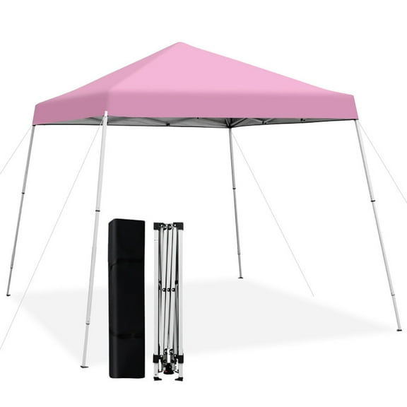 Kadyn Canopy Party Tent, Party Tent Canopy, 10 x 10 Feet Outdoor Instant Pop-up Canopy with Carrying Bag-Pink