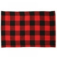 thumbnail image 2 of 4 Pack Buffalo Plaid Placemats Checkered Place Mats Double Layer Placemats 11.4 x 17.3" Inches Decorative Kitchen Cotton Table Placemats, Black and White, 2 of 7