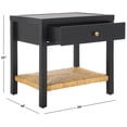 thumbnail image 3 of Safavieh Couture Berlynne Coastal Metal and Wood End Table, Black/Natural, 3 of 12
