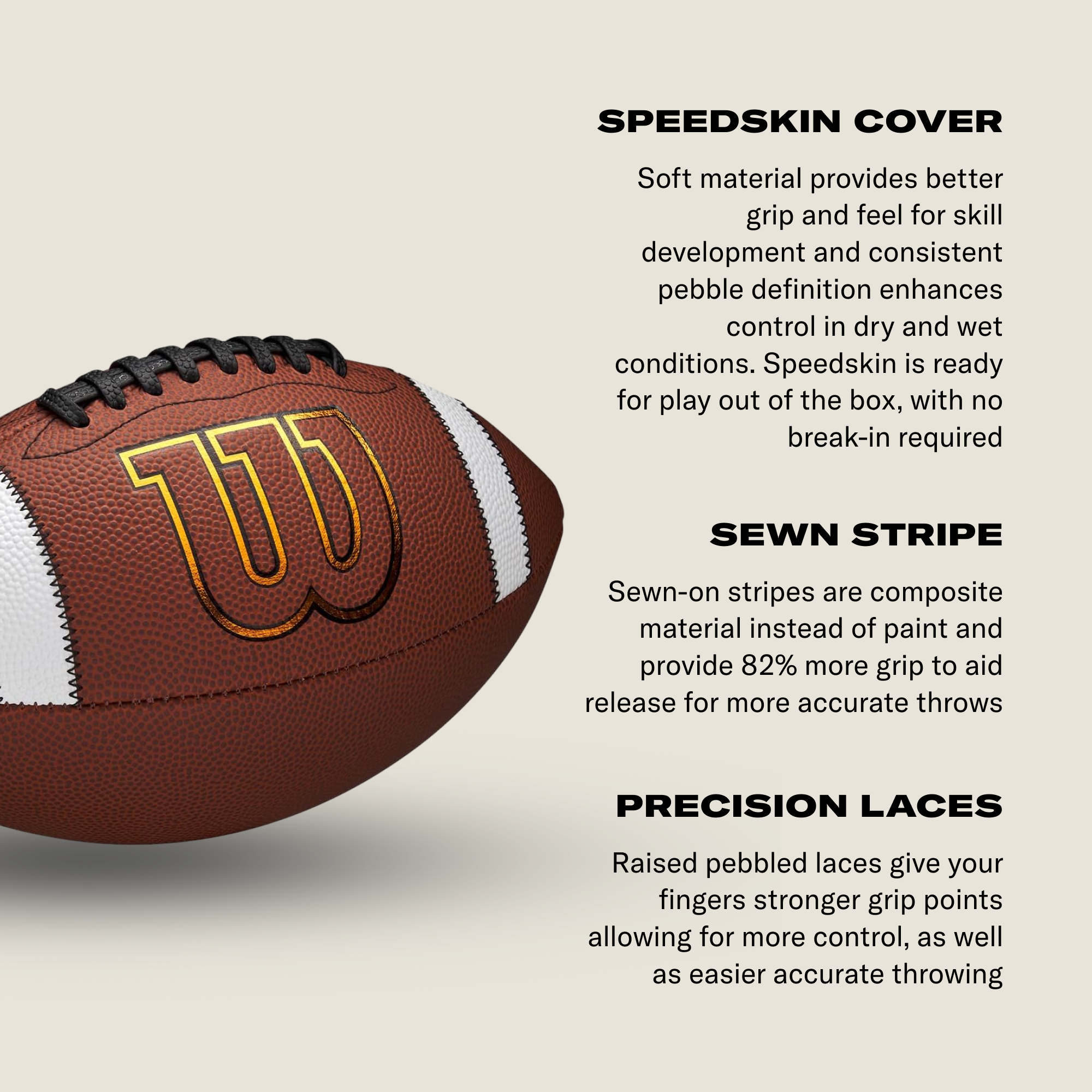 Wilson GST SpeedSkin Youth Football photo 5