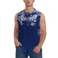 thumbnail image 1 of Balery Christmas Blue Camisetas sin mangas para hombre, absorbe la humedad y protege contra el mal olor.-X-Large, 1 of 7