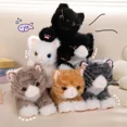 thumbnail image 4 of New Cute Simulation Cat Plush Toys Soft Stuffed 5 Colour Kitten Model Fake Cat Realist Animals Kids Girls Valentine's Day Gift, 4 of 5