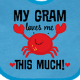 thumbnail image 4 of Inktastic My Gram Loves Me Grandchild Boys or Girls Baby Bib, 4 of 4
