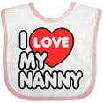 thumbnail image 3 of Inktastic I Love My Nanny Boys or Girls Baby Bib, 3 of 4