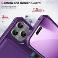 thumbnail image 4 of Allytechgroup Wallet Case for iPhone 17 Pro, PU Leather Hard PC Back Cover Shockproof Kickstand Bumper Anti-Slip Magnetic Closure Case Cover for Women Men, Purple, 4 of 6