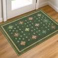thumbnail image 3 of TURCURNO Washable 2'x3'Small Throw Area Rugs,Rubber Backed Rugs Stain Resistant Durable Door Mats for Door Entrance Kitchen,Olive Green, 3 of 11