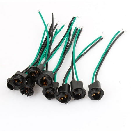 Truck Electrical Wiring - Unique Bargains 10 x W5W 194 168 T10 Bulb Light Wiring Harness Socket Connector for Car Truck