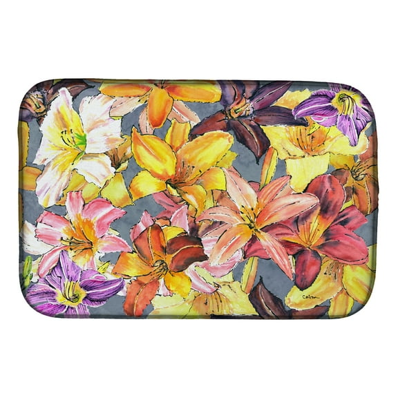 Day Lillies Dish Drying Mat