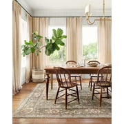 Chris Loves Julia x Loloi Rosemarie Sage/Blush 3'-2 x 3'-2 Round Area Rug