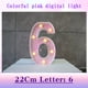 thumbnail image 1 of Xihbxyly Lámpara Led Colorida con Letras Decorativas Portátiles, Luz Led de Subtítulos Moderna, Decoración para Fiestas En Casa, Ambiente Romántico y Cálido, Material Abs+Pp, Funciona con Pilas., 1 of 4