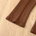 thumbnail image 5 of TOWED22 Toddler Girl Fall Winter Clothes Baby Crewneck Print Sweatshirts Pants Set Long Sleeve Outfits Set,Khaki,7-8 Y, 5 of 9