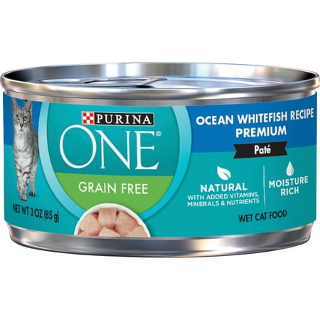 UPC 017800146043 product image for Purina ONE Natural  High Protein  Grain Free Wet Cat Food Pate  Ocean Whitefish  | upcitemdb.com