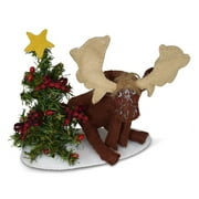 Annalee 5 inch Winter Woods Moose Figurine Christmas Holiday Decor - Brown Moose