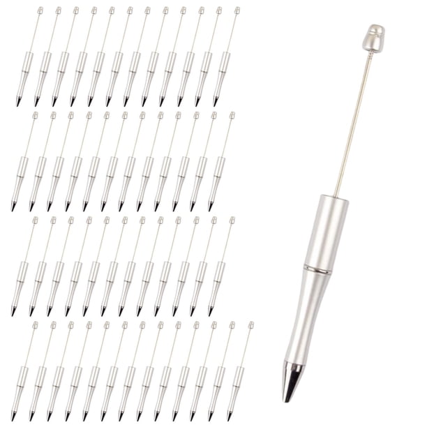 Bolígrafo de 50 piezas de 1,0mm, bolígrafo para recuerdos , bolígrafo para dibujar, artículos de papelería para exámenes, regalos para Plata SM SunniMix Bolígrafo