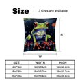 thumbnail image 5 of Frog Set of 2 Velvet Throw Pillow Covers with Unique Patterns in 16x16, 18x18, 20x20 Inches for Throw Pillow Inserts for Various Occasions, 5 of 6