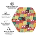 thumbnail image 3 of Zufioo Cute Cartoon Cat Print Leather Coaster Set, Decorative PVC Coasters 4-pack - Scald and Stain-resistant, Suitable for Home, Cafes, Restaurants-Hexagon, 3 of 6