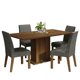 thumbnail image 2 of Juego de Comedor Mesa con Tapa de Madera Madesa Keila Marrón/Plata, 2 of 10