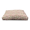 thumbnail image 3 of Nature Pet House, Butterflies Flowers Shamrocks Vibrant Botanical Inspirational Print, Outdoor & Indoor Portable Dog Kennel with Pillow and Cover, 5 Sizes, Lime Green Pale Pink, by Ambesonne, 3 of 4