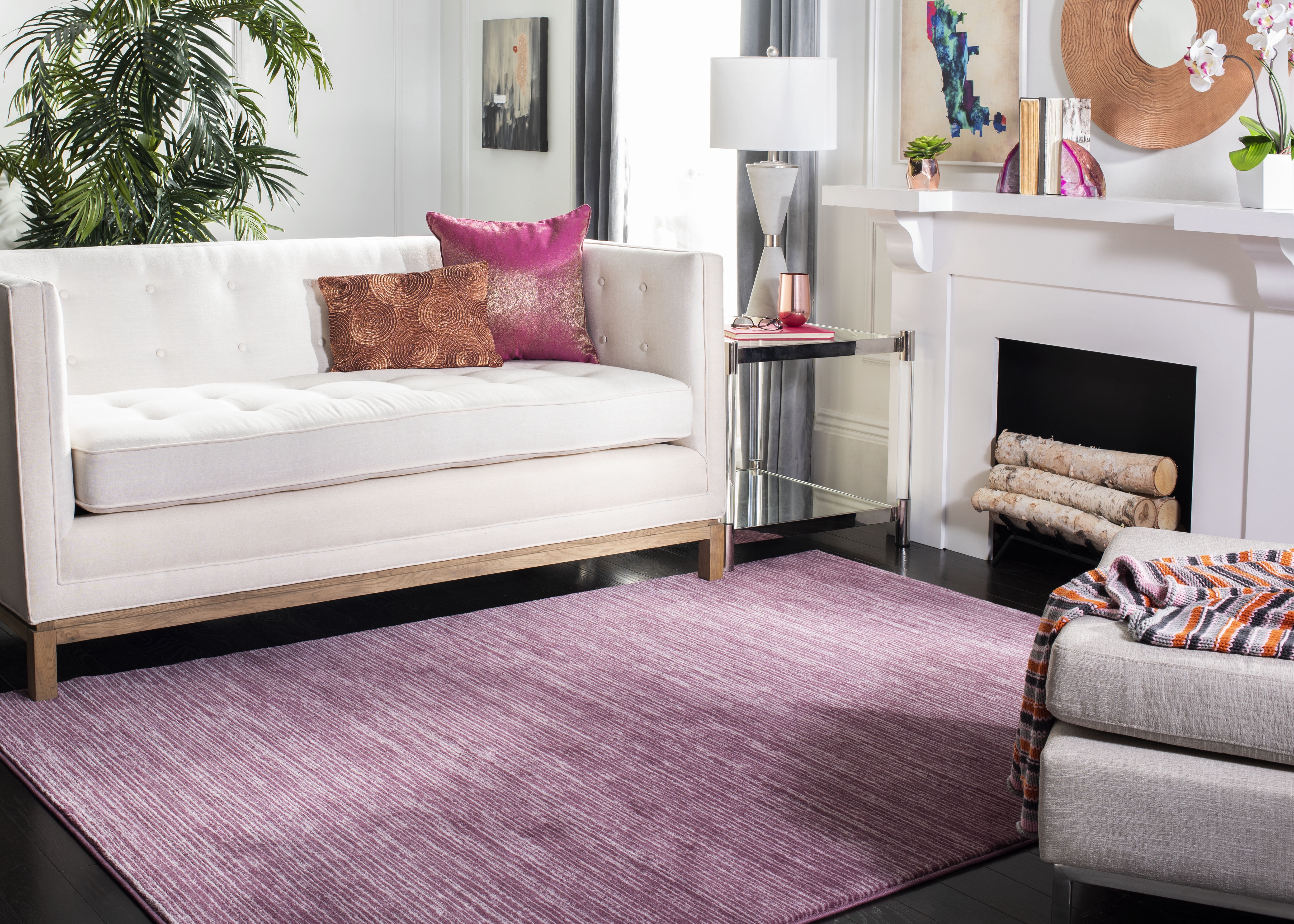 Safavieh Vision Adrasteia Distressed Area Rug, Grape, 6' x 8'