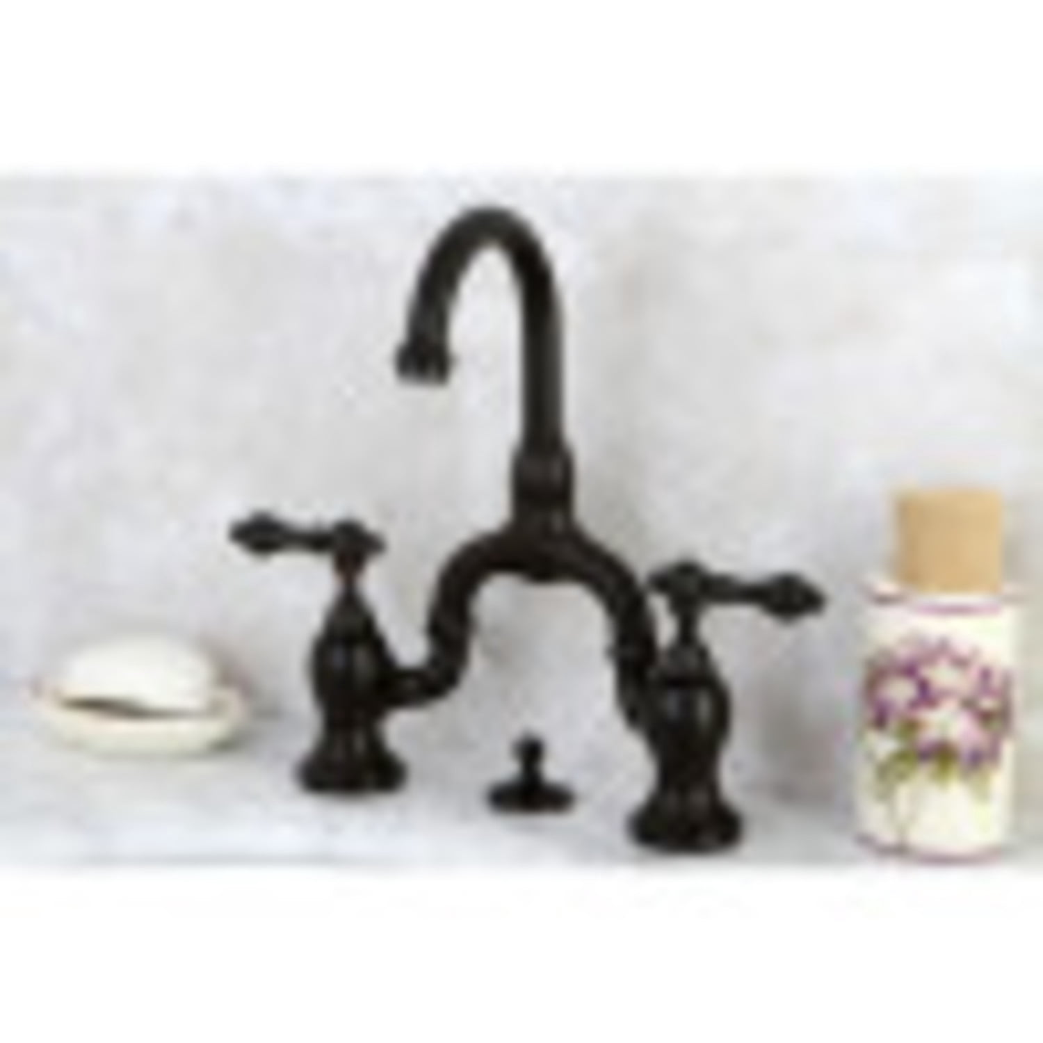 Kingston Brass KS7995AL English Country Bathroom Bridge Mounted Faucet, Oil Rubbed Bronze