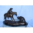 thumbnail image 6 of Nifao Remington Double Trouble Bronze Statue, Dynamic Western Decor – Home Decor Sculpture, 28"L x 15"W x 17"H, 6 of 11