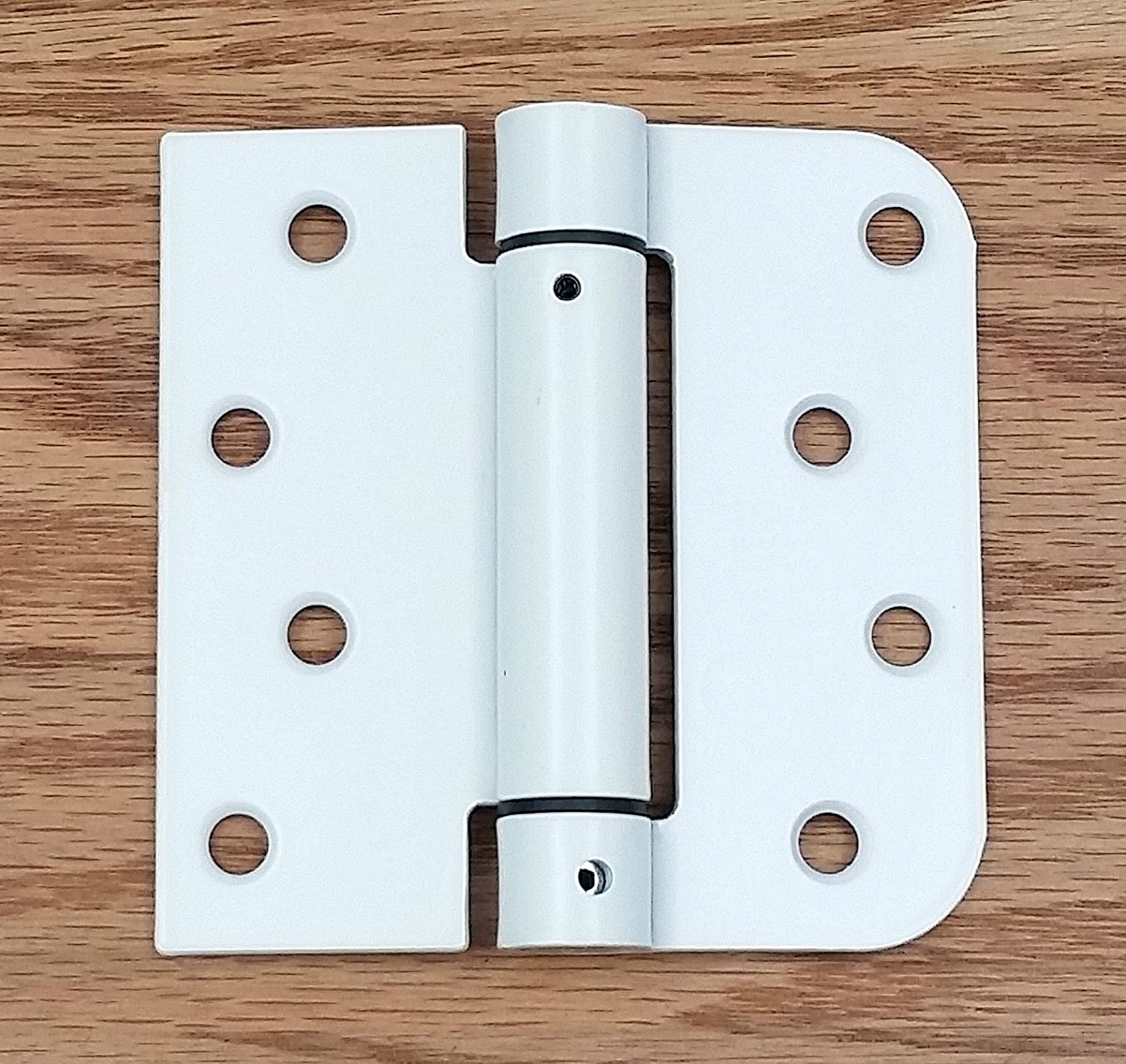 Spring Self-Closing Hinges, 4" X 4" Square with 5/8" White Prime - 2 Pack - Adjustable Door Closing - image 2 of 2