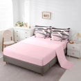 thumbnail image 5 of Castle Fairy Abstract Stripes 7-Piece Twin Bedding Sets,Pink Grey Bedding Comforter Set,Geometric Theme Breathable Sheet Sets,Breathable Geometric Home Decor,Reversible, 5 of 8