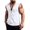 White, variant on ELESOL Men's Workout Hoodedk Tops 1PC&2 PC Zip Up Sleeveless Gym Shirts Muscle Cut Off T Shirt Bodybuilding Hoodies