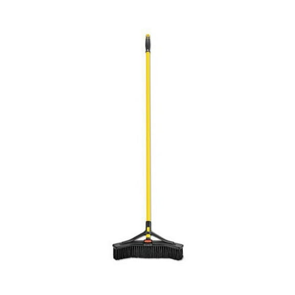 Maximizer Push-to-Center Broom 18", PVC Bristles, Yellow/Black