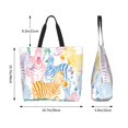 thumbnail image 5 of Yiaed Zebra Colourful Print Handbag for Women Tote Purse Shoulder Bag Large Fashion Hobo Purse Handbag Shopping Tote, 5 of 5