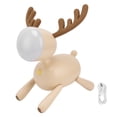thumbnail image 1 of Luz LED nocturna para niños, lámpara nocturna de alce, recargable por USB, luz de mesa blanca cálida para leer y aprender, 1 of 14