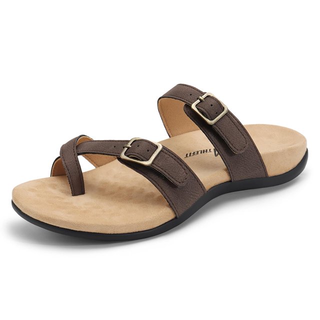 Sandalias ortopédicas Athlefit para mujer Arch Support Brown 5.5