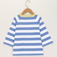 thumbnail image 6 of fatyb Boys Girls Striped Shirts Oversized Short Sleeve Shirts Crewneck Loose Kids Color Block Tee Tops, 6 of 7