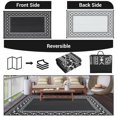 thumbnail image 4 of Outdoor Rug 8x10 Plastic Straw Rug Waterproof Patio Rug,Reversible Rug,Foldable Lightweight Outdoor Carpet with Storage Bag,4 Stakes,Outdoor Mat Reversible Camping Carpet Camping Mat for Deck,Garden, 4 of 8