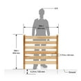thumbnail image 3 of KFFKFF Wooden Concealment Fence, Dimensions 38" Width x 42" Length, Tri-Panel AC Unit Cover, Swimming Pool Gear Housing with Metallic Pegs, Simple Self-Assembly, Exterior Garbage Bin Concealer, 3 of 9