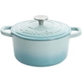 thumbnail image 1 of Olla holandesa redonda de hierro fundido esmaltado Crock-Pot Artisan, 7 cuartos, color aguamarina, 1 of 5