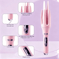 thumbnail image 6 of Auto Hair Curler, Automatic Curling Iron with 4 Temperature Settings, 30s Fast Heat, Anti-Tangle & Anti-Scald, 60min Auto Shut-Off, Portable, Easy-to-Use, pink, 6 of 7