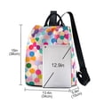 thumbnail image 3 of FORMRS Women's Travel Backpack Purse Anti-theft Hidden Pockets Casual Shoulder Bag, Light Colorful Circles, 3 of 7
