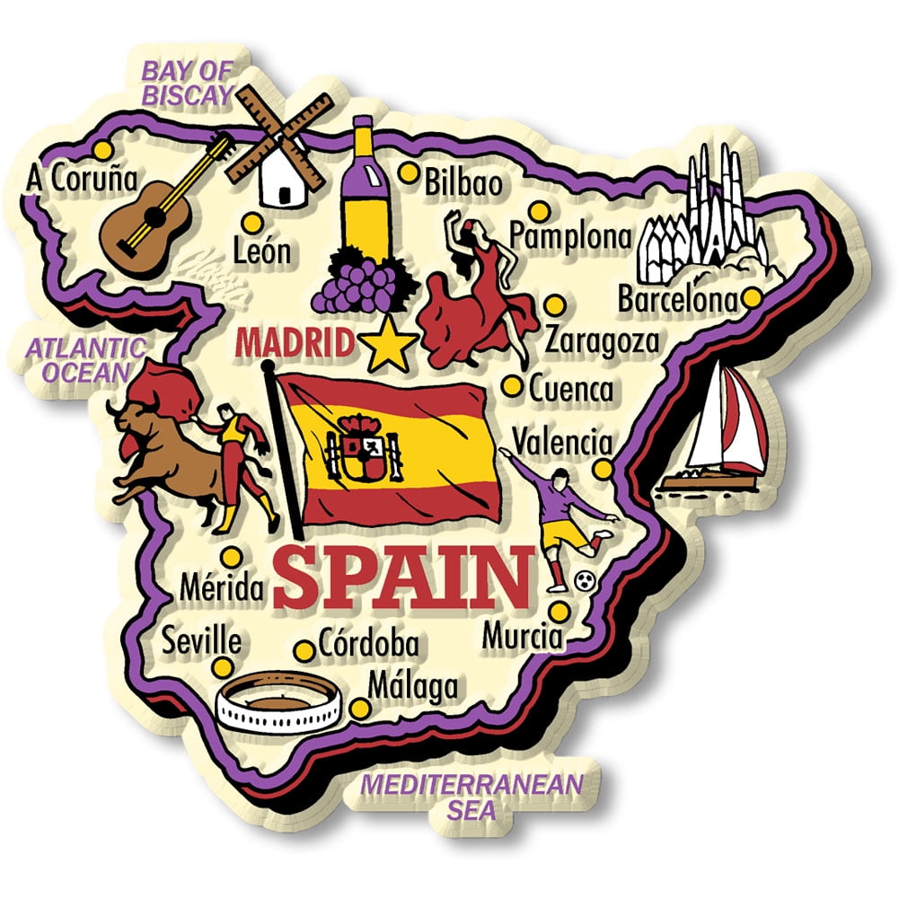 12 Madrid Spain Fridge magnets collectible Vintage poster Post stamp style 