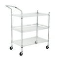 thumbnail image 2 of Commercial Grade Cart, Ventilated Storage Baskets with Wire Shelves and Handle, Food Storage Trolley, Utility Shelf, 3 Tiers, High/Low Handle, 2 of 7