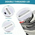 thumbnail image 3 of Yayeee 30oz Stainless Steel Tumbler with Straw and Handle Double-Wall Insulated Travel Water Bottle, Black Illusionary Boat, 3 of 8