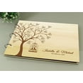 thumbnail image 4 of Wedding Guest Book Heart Tree Wood Engraved Name & Date Scrapbook And Lovebirds Photo Album, 4 of 6