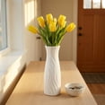 thumbnail image 4 of Unique Bargains Crystal Floral Slim Bloom Vase for Blossoms White 2.8"L x 2.8"W x 7.9"H, 4 of 6